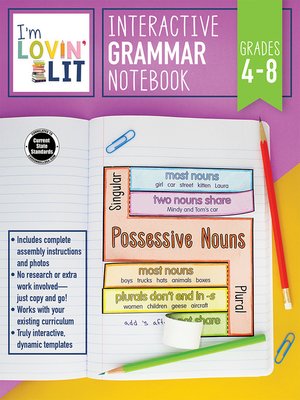 cover image of I'm Lovin' Lit Interactive Grammar Notebook, Grades 4--8